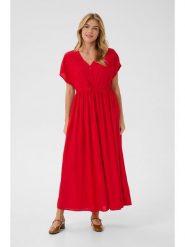 Kaffe Sukienka w kolorze czerwonym rozmiar: 40. Czerwone sukienki Kaffe, na imprezę, s, bez wzorów, z wiskozy, klasyczne, bez kołnierzyka, bez ramiączek, maxi. Za 152.99 zł.