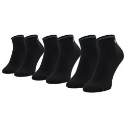 Skarpetki sportowe dla dorosłych 3PPK Mesh Ventilation Socks. Czarne skarpety Skechers, bez wzorów, z meshu. Za 24.99 zł.