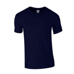 Koszulka Softstyle Dla Dorosłych Unisex. Niebieskie bluzki GILDAN, m, bez wzorów, sportowe, bez kołnierzyka, bez ramiączek. Za 29.99 zł.