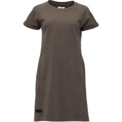 Elegancka sukienka z bawełny Loap Denda dla kobiet. Szare sukienki ZSPORT, l, bez wzorów, z bawełny, eleganckie, bez kołnierzyka, bez ramiączek, sportowe. Za 162.99 zł.