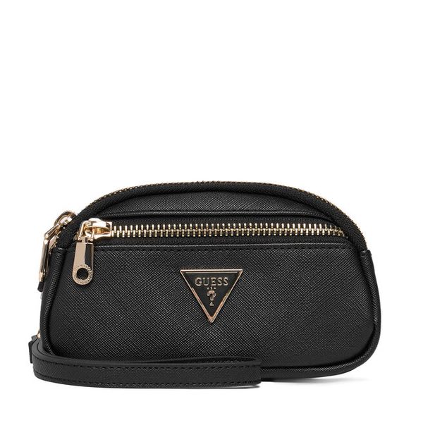 Kosmetyczka Guess. Czarne kufry i kosmetyczki Guess, z aplikacjami, bez dodatków. Za 129.99 zł.