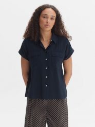 OPUS Koszula "Fitara" w kolorze granatowym rozmiar: 38. Niebieskie koszule Opus, bez wzorów, bez kołnierzyka, bez ramiączek. Za 129.95 zł.