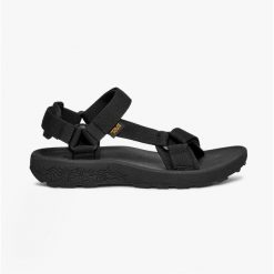 Sandały turystyczne damskie Teva Hydratrek Sandal. Czarne sandały Teva, bez wzorów, sportowe, bez obcasa, bez zapięcia. W wyprzedaży za 329.99 zł.