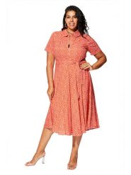 Aller Simplement Sukienka w kolorze czerwonym rozmiar: 46/48. Czerwone sukienki Aller Simplement, na co dzień, bez wzorów, z tkaniny, klasyczne, bez kołnierzyka, bez ramiączek, midi, proste. Za 86.99 zł.