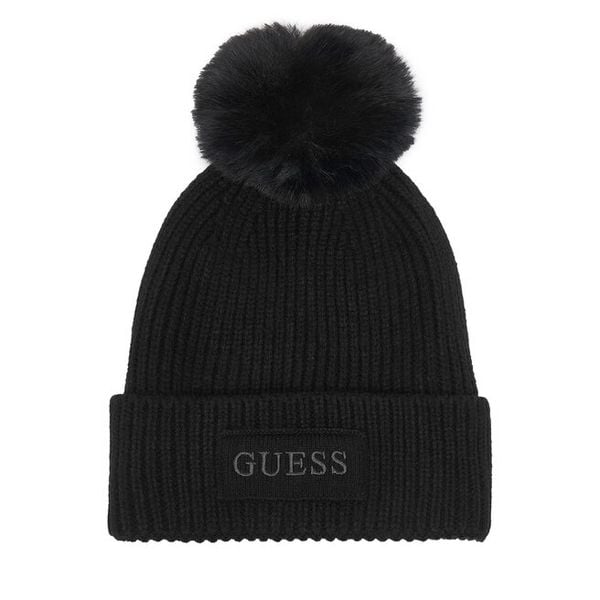 Czapka Guess. Czarne czapki Guess, z aplikacjami. Za 154.99 zł.