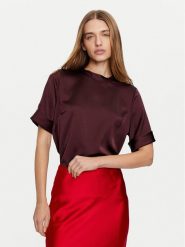 Imperial Bluzka TV52IBA Brązowy Regular Fit. Brązowe bluzki Imperial, l, bez wzorów, z syntetyku, bez kołnierzyka, bez ramiączek. Za 159.99 zł.