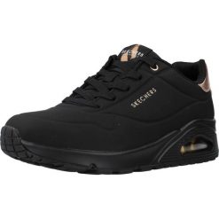 Sneakersy damskie Skechers Uno Golden Air. Czarne obuwie sportowe Skechers, z gumy, bez zapięcia, trekkingowe, Skechers Sport. Za 329.99 zł.