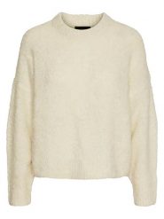 Pieces Sweter w kolorze kremowym rozmiar: XS. Brązowe swetry Pieces, xs, bez wzorów, z wełny, bez ramiączek. Za 48.39 zł.