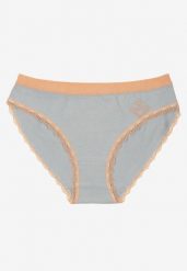 Niebieskie Bawełniane Majtki Figi Pillima. Niebieskie figi Born2be, l, bez wzorów, z bawełny. Za 4.99 zł.