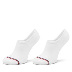 Stopki Tommy Hilfiger. Białe skarpety TOMMY HILFIGER, bez wzorów. Za 49.99 zł.