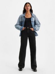 Levi's® Jeansy Ribcage A6081-0001 Czarny Wide Leg. Czarne jeansy s, bez wzorów. Za 499.99 zł.