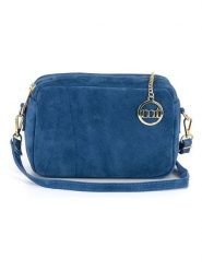 Mia Tomazzi Skórzana torebka w kolorze granatowym - 23 x 16 x 11 cm rozmiar: onesize. Niebieskie torby na ramię Mia Tomazzi, bez wzorów, z materiału, na ramię, bez dodatków. Za 226.95 zł.
