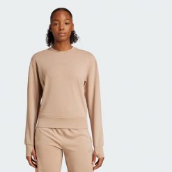 Bluza Designed-for-Training Warm-Up Crewneck. Zielone bluzy Adidas, l, bez wzorów, z bawełny, bez kaptura. Za 259.00 zł.