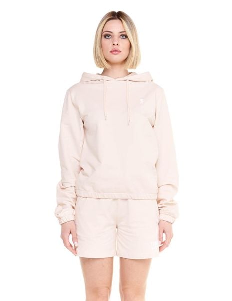 Elegancka krótka bluza bokserska z kapturem. Brązowe bluzy LEONE 1947 APPAREL, l, bez wzorów, z bawełny, z kapturem. Za 84.16 zł.