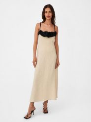 Undress Code Sukienka codzienna Ciao Bella 554 Beżowy Regular Fit. Brązowe sukienki Undress Code, na co dzień, l, bez wzorów, z bawełny, bez kołnierzyka, bez ramiączek, proste. Za 889.99 zł.