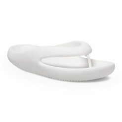 Japonki Crocs Mellow Recovery. Białe klapki Crocs, bez wzorów, bez obcasa. Za 87.99 zł.
