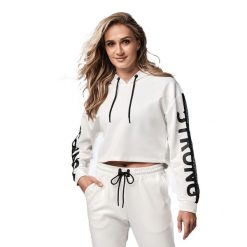Bluza STRONG ID Branded Crop biaĹ‚a. Białe bluzy STRONG ID, l, bez wzorów, bez kaptura. Za 89.99 zł.