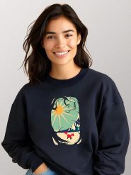 WOOOP Bluza w kolorze granatowym rozmiar: XS. Niebieskie bluzy Wooop, xs, bez wzorów, bez kaptura. Za 109.00 zł.