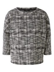 Oui Bluza w kolorze czarno-białym rozmiar: 34. Białe bluzy Oui, bez wzorów, z bawełny, bez kaptura. Za 114.44 zł.