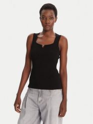 BOSS Top Fiura 50543939 Czarny Regular Fit. Czarne topy Boss, xs, bez wzorów, z syntetyku, bez kołnierzyka, bez ramiączek. Za 319.99 zł.