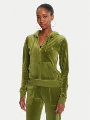 Juicy Couture Bluza Robertson JCAP176G Zielony Slim Fit. Zielone bluzy Juicy Couture, xxs, bez wzorów, z syntetyku, bez kaptura. Za 439.99 zł.