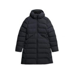 Parka dla kobiet Superdry City Mid. Brązowe parki Superdry, na zimę, z puchu, bez kaptura. Za 729.10 zł.