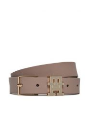Tommy Hilfiger Pasek Damski Th Monogram 2.5 AW0AW15763 Szary. Szare paski TOMMY HILFIGER, bez wzorów, ze skóry. Za 149.99 zł.