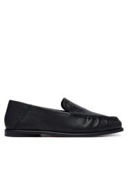 Tommy Hilfiger Lordsy Leather Ruched Toe Loafers FW0FW09250 Czarny. Czarne lordsy TOMMY HILFIGER, bez wzorów, ze skóry, bez obcasa, bez zapięcia. Za 649.99 zł.