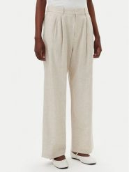 Gap Spodnie materiałowe 713998-03 Beżowy Wide Leg. Brązowe spodnie materiałowe GAP, bez wzorów, z materiału. Za 259.99 zł.