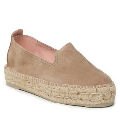 Espadryle Manebi. Brązowe espadryle Manebi, bez wzorów, bez obcasa, bez zapięcia. Za 399.99 zł.