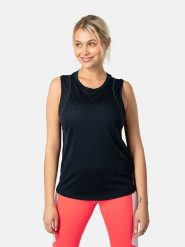 KARI TRAA Top sportowy "Embla" w kolorze granatowym rozmiar: XL. Niebieskie koszulki sportowe Kari Traa, bez wzorów, z wełny, bez ramiączek, outdoorowe. Za 165.99 zł.