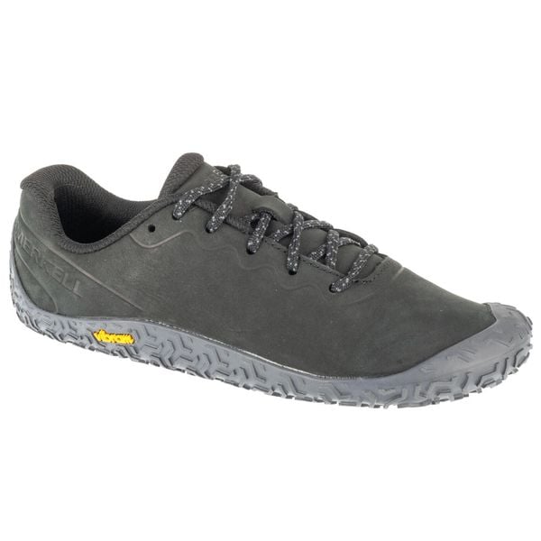 Buty do biegania damskie, Vapor Glove 6. Czarne obuwie sportowe Merrell, z gumy, bez zapięcia, do biegania. Za 529.99 zł.