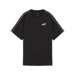 Damska koszulka ESS TAPE o luźnym kroju PUMA Black. Czarne koszulki sportowe Puma, bez wzorów, bez ramiączek. Za 109.00 zł.