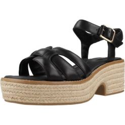 Sandały CLARKS COLEDALE STRAP Czarny. Czarne sandały Clarks, bez wzorów, ze skóry, bez obcasa, bez zapięcia. Za 484.99 zł.