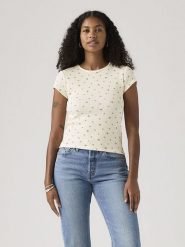 Levi's Koszulka w kolorze kremowym rozmiar: M. Brązowe bluzki Levi's®, m, bez wzorów, bez kołnierzyka, bez ramiączek. Za 70.74 zł.