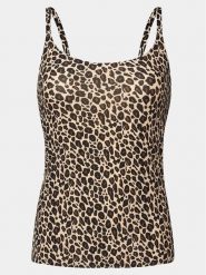 Chantelle Top Soft Stretch C11DI2 Brązowy. Brązowe koszule nocne Chantelle, l, bez wzorów, z syntetyku, bez ramiączek. Za 109.99 zł.