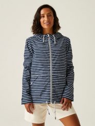 Regatta Kurtka przeciwdeszczowa "Bayletta II" w kolorze granatowo-białym rozmiar: 46. Białe kurtki sportowe Regatta, bez wzorów, bez kaptura, outdoorowe. Za 130.81 zł.