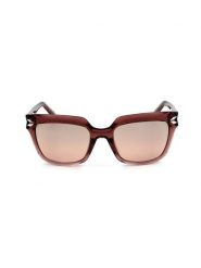 Swarovski Damskie okulary przeciwsłoneczne w kolorze brązowo-jasnoróżowym rozmiar: 51. Brązowe okulary przeciwsłoneczne SWAROVSKI, bez wzorów, z tworzywa sztucznego. Za 227.85 zł.