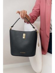 Lia Biassoni Skórzana torebka "Mulino" w kolorze czarnym - 23 x 23 x 15 cm rozmiar: onesize. Czarne torby na ramię Lia Biassoni, bez wzorów, z materiału, przez ramię, bez dodatków. Za 304.99 zł.