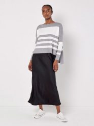 Apricot Sweter w kolorze szaro-białym rozmiar: XS. Szare swetry Apricot, xs, bez wzorów, bez ramiączek. Za 79.40 zł.
