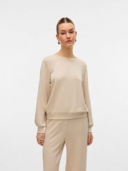 Vero Moda Bluza w kolorze beżowym rozmiar: L. Brązowe bluzy Vero Moda, l, bez wzorów, bez kaptura. Za 87.45 zł.