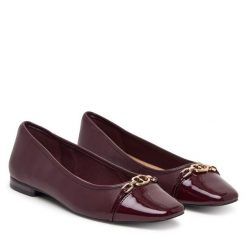 Baleriny Aldo. Czerwone baleriny Aldo, bez wzorów, bez obcasa. Za 259.99 zł.