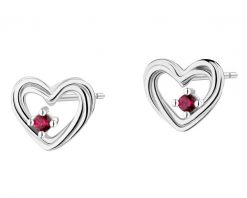 Kolczyki srebrne z cyrkoniami - serca. Szare kolczyki Apart, z cyrkonią, srebrne. Za 139.00 zł.