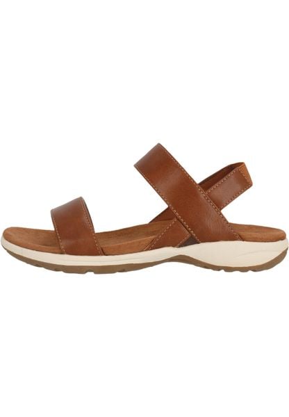 Sandały damskie Whistler Zenaida. Brązowe sandały Whistler, bez wzorów, z materiału, eleganckie, bez obcasa, bez zapięcia. Za 196.50 zł.