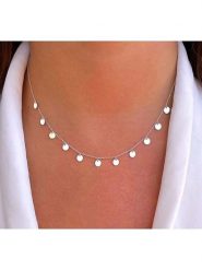 DI GIORGIO Srebrny naszyjnik z elementami ozdobnym - dł. 38 cm rozmiar: onesize. Szare naszyjniki DI GIORGIO, srebrne. Za 113.90 zł.