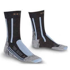 Skarpety trekkingowe damskie X-socks Trekking Silver. Czarne skarpety X Socks, bez wzorów, z materiału. Za 32.49 zł.