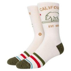 Skarpety Stance California Republic białe. Czerwone skarpety Stance, bez wzorów. Za 114.17 zł.