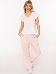 Zwillingsherz Muślinowe spodnie w kolorze jasnoróżowym rozmiar: onesize. Różowe spodnie materiałowe Zwillingsherz, na co dzień, bez wzorów, z bawełny. Za 82.99 zł.