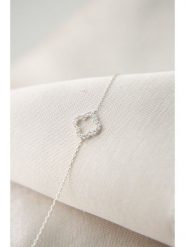 Lodie Silver Srebrna bransoletka z elementem ozdobnym rozmiar: onesize. Szare bransoletki Lodie Silver, z cyrkonią, srebrne. Za 43.88 zł.