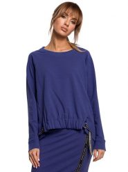 Made of emotion Bluza w kolorze niebieskim rozmiar: XL. Niebieskie bluzy Made Of Emotion, xl, bez wzorów, bez kaptura. Za 74.81 zł.